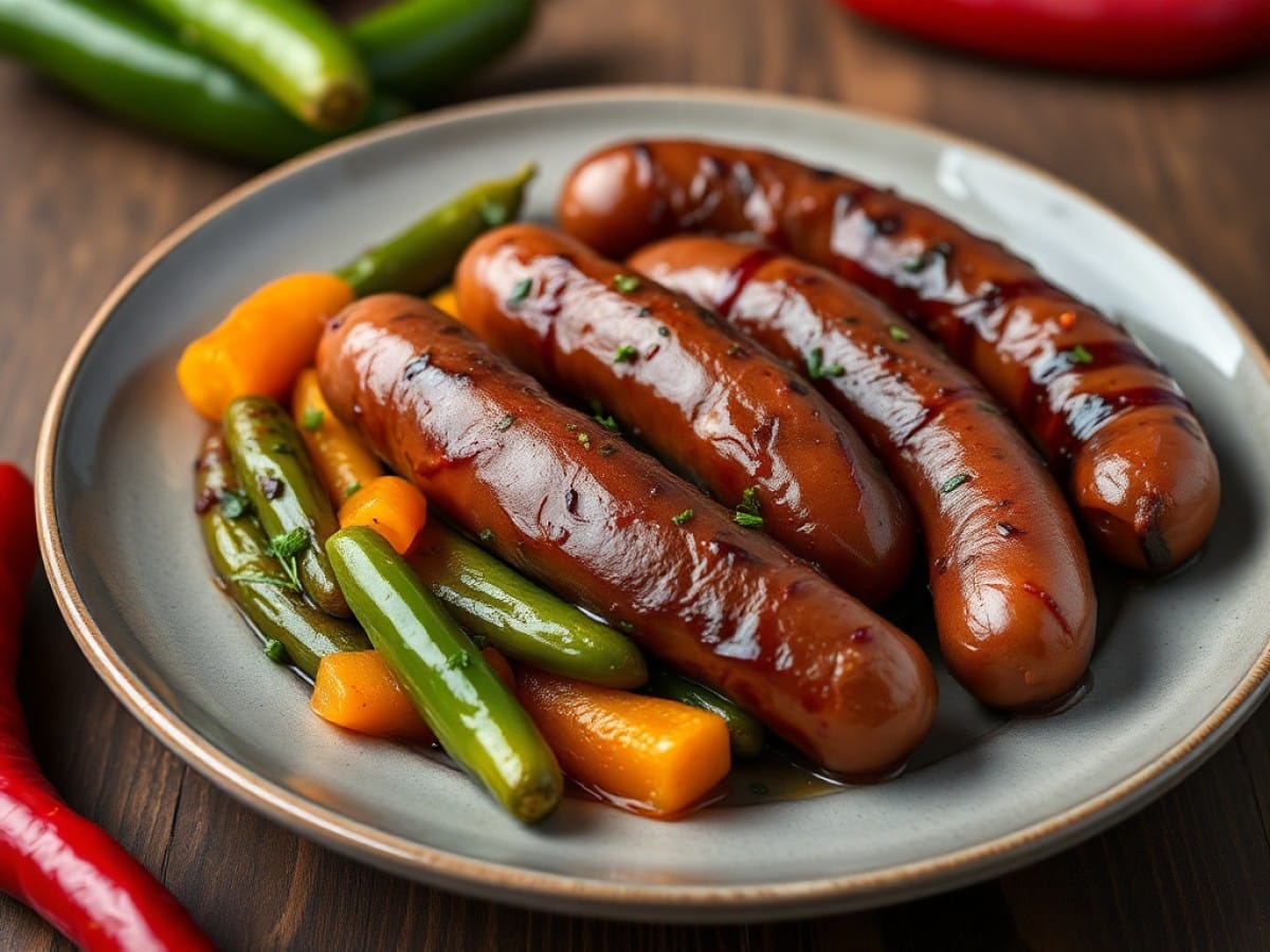 Saucisses aux poivrons