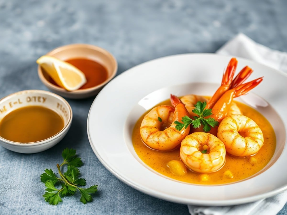 Scampis au curry