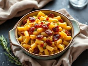 Gratin de macaroni et lardons