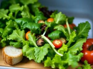Salade verte: cette astuce avec un morceau de pain dur la garde croquante jusqu
