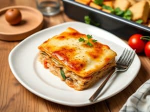 Lasagne au saumon et aux légumes