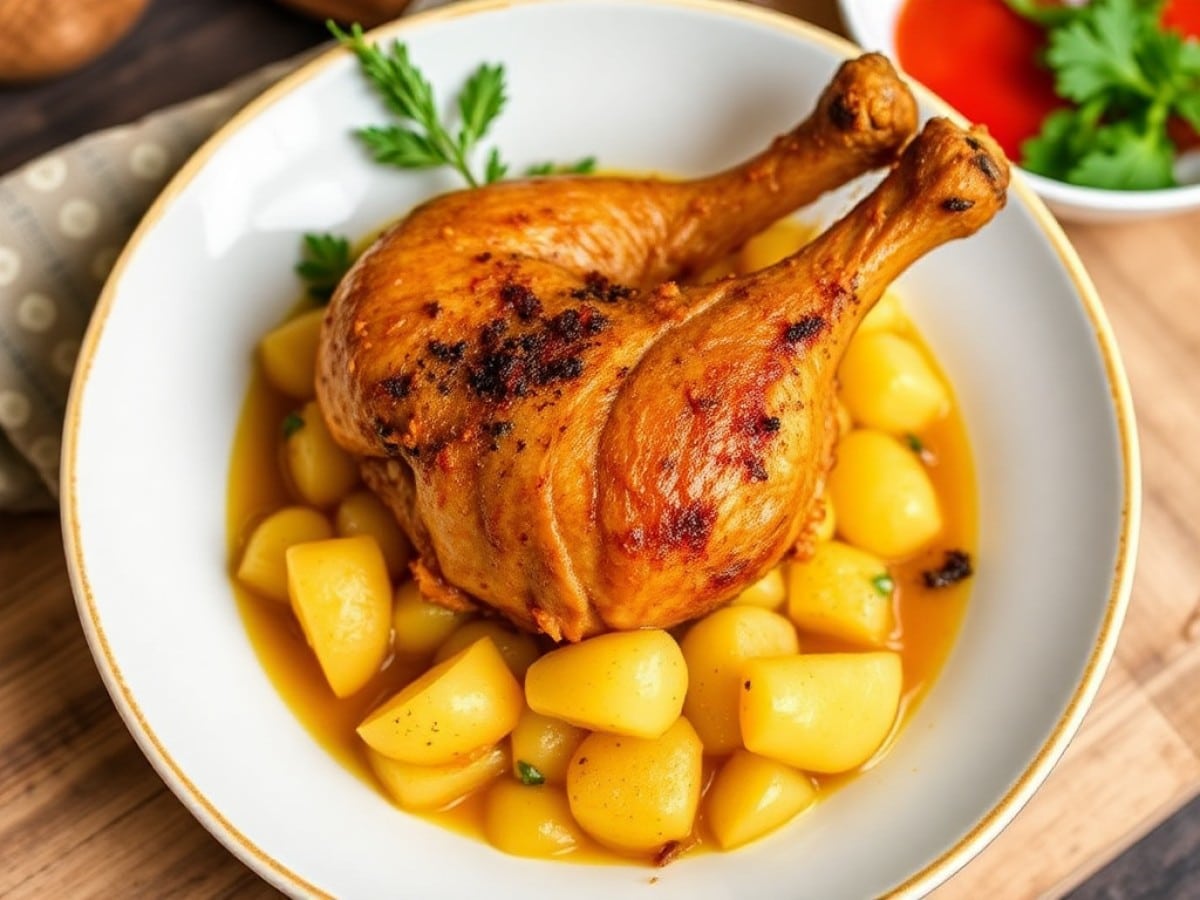 Cari poulet pommes de terre
