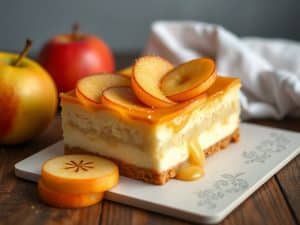 Apple Crisp Cheesecake Bars