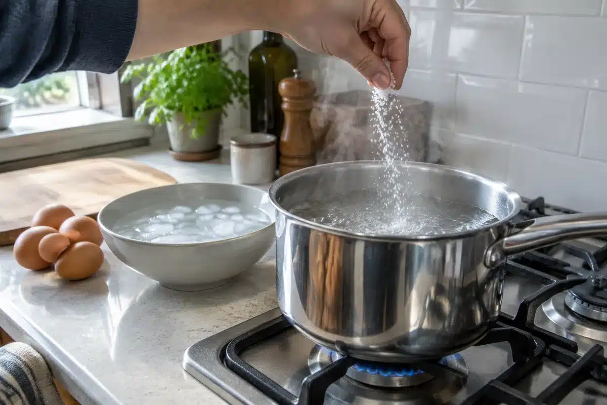 Effets et raisons d'ajouter du gros sel à l'eau pour cuire des œufs durs