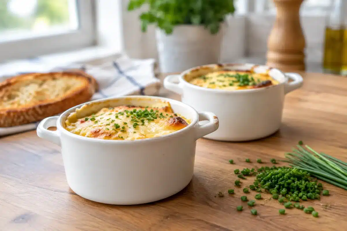 Recette d'œufs cocotte au haddock et au chèvre