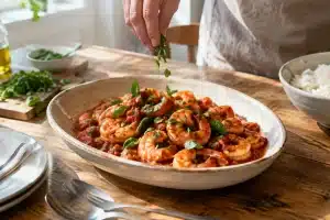 Scampis sauce diable, recette rapide