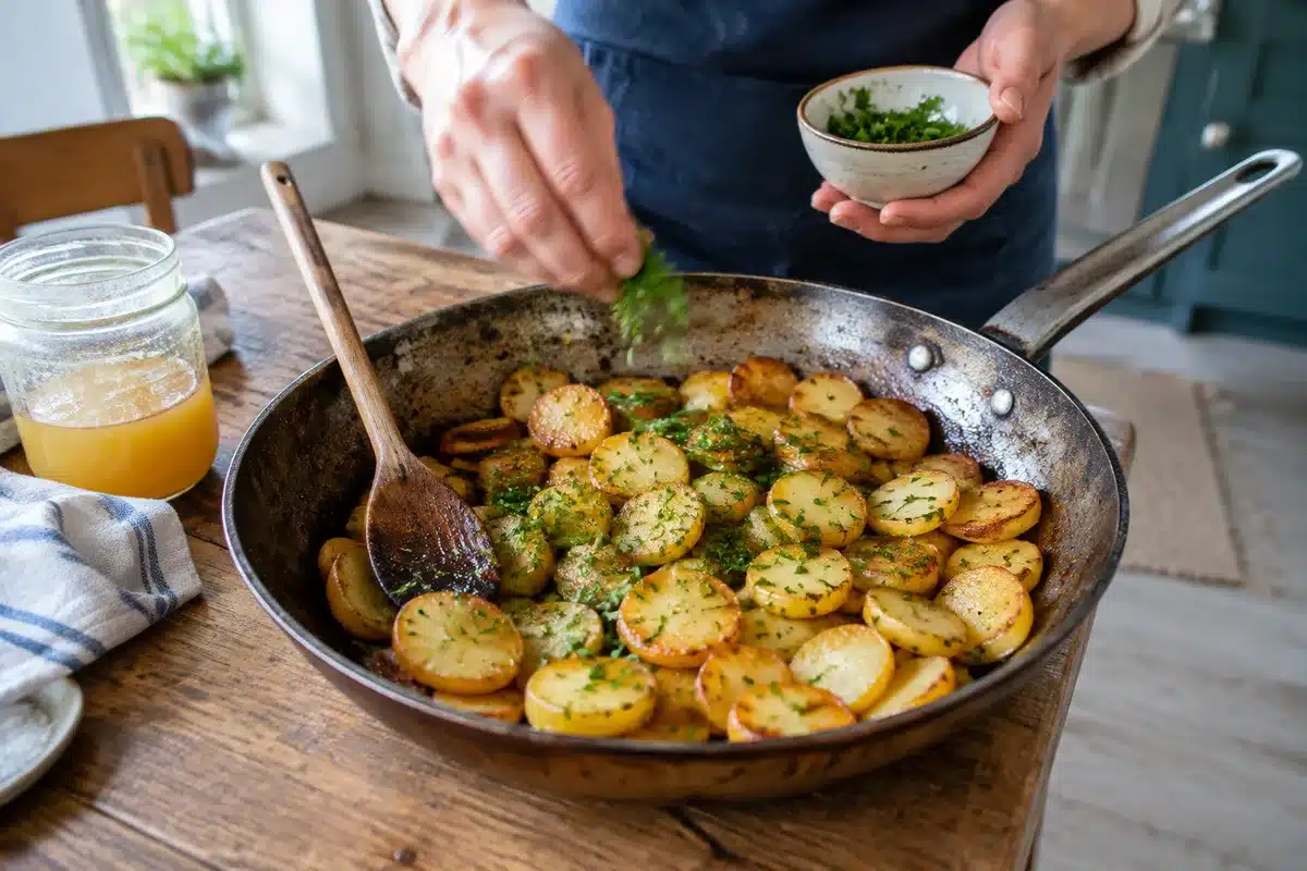 Une matière grasse traditionnelle pour des pommes de terre poêlées plus goûteuses